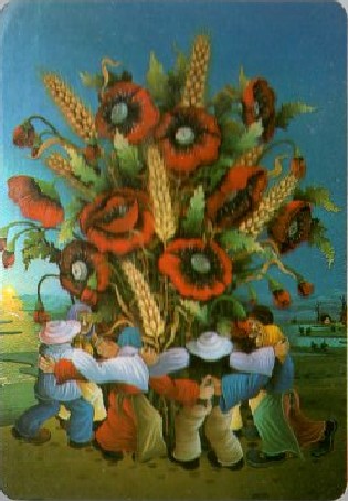 CALENDARIO FLORES DE COLORES AÑO 1986