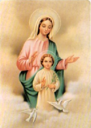CALENDARIO VIRGEN CON NIÑO AÑO 2004
