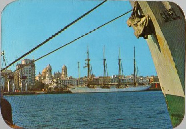 CALENDARIO VISTA DE CÁDIZ DESDE EL MAR AÑO 1983-84