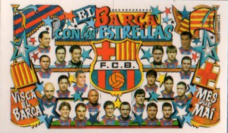 CALENDARIO EL BARÇA CON LAS ESTRELLAS AÑO 1998