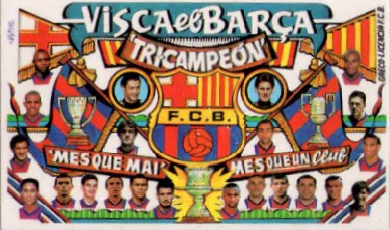 CALENDARIO VISCA EL BARÇA TRICAMPEON AÑO 1999