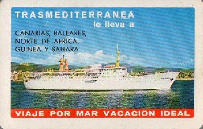CALENDARIO TRASMEDITERRANEA FOURNIER. AÑO 1970