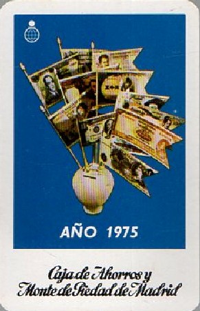 CALENDARIO CAJA AHORROS MADRID FOURNIER AÑO 1975