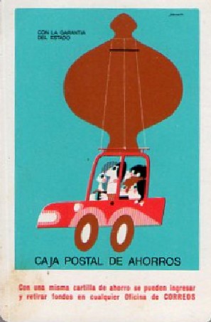 CALENDARIO CAJA POSTAL DE AHORROS FOURNIER 1976