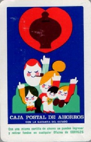 CALENDARIO CAJA POSTAL DE AHORROS FOURNIER 1975