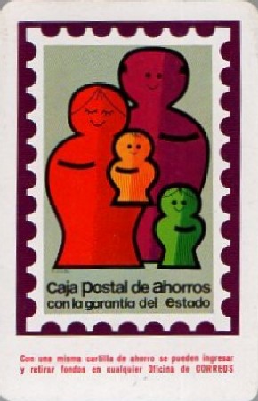 CALENDARIO CAJA POSTAL DE AHORROS FOURNIER 1974