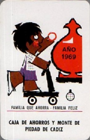 CALENDARIO CAJA DE AHORROS MONTE PIEDAD CADIZ 1969