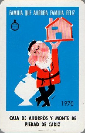 CALENDARIO CAJA DE AHORROS MONTE PIEDAD CADIZ 1970