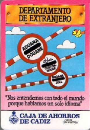 CALENDARIO CAJA DE AHORROS DE CADIZ AÑO 1988