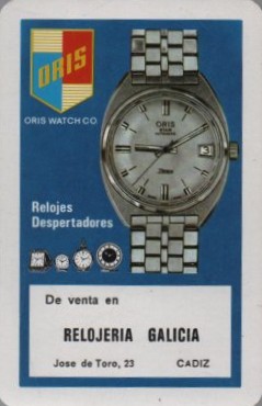 CALENDARIO FOURNIER CON PUBLICIDAD AÑO 1970