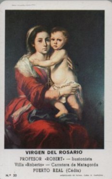CALENDARIO FOURNIER VIRGEN DEL ROSARIO AÑO 1970