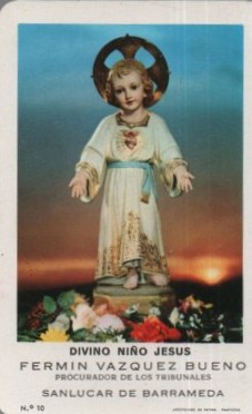 CALENDARIO FOURNIER DIVINO NIÑO JESUS AÑO 1963