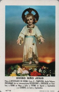 CALENDARIO FOURNIER DIVINO NIÑO JESUS AÑO 1963