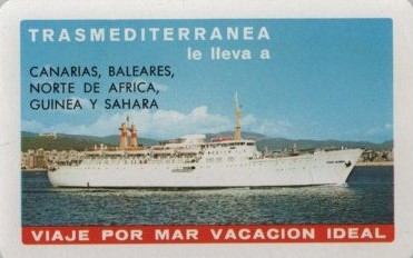 CALENDARIO FOURNIER TRANSMEDITERRANEA AÑO 1970
