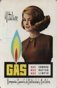 CALENDARIO FOURNIER COMPAÑÍA DE GAS AÑO 1963