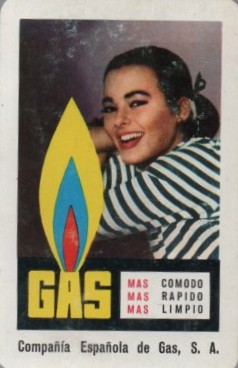 CALENDARIO FOURNIER COMPAÑÍA GAS AÑO 1965