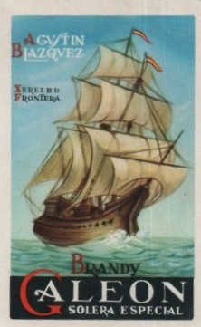 CALENDARIO FOURNIER BRANDY GALEON AÑO 1959