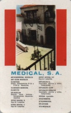 CALENDARIO FOURNIER MEDICAL S.A. AÑO 1959