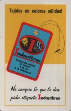 CALENDARIO FOURNIER INDANTHREN AÑO 1961