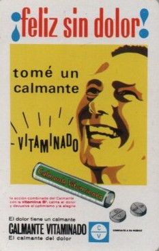 CALENDARIO FOURNIER CALMANTE VITAMINADO AÑO 1969