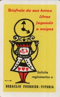 CALENDARIO FOURNIER NAIPES HERACLIO AÑO 1962