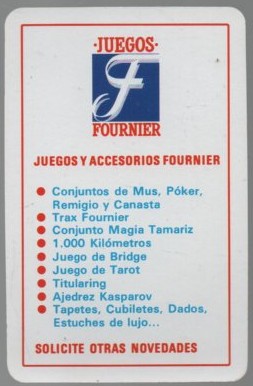 CALENDARIO JUEGOS FOURNIER  AÑO 1991