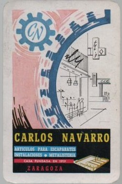 CALENDARIO FOURNIER CARLOS NAVARRO AÑO 1968