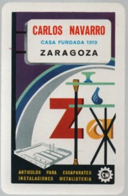 CALENDARIO FOURNIER CARLOS NAVARRO AÑO 1966