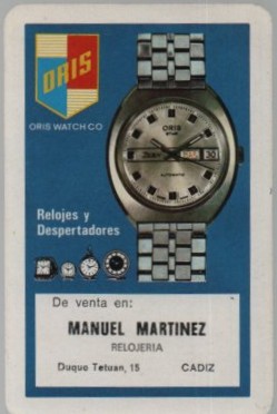 CALENDARIO FOURNIER ORIS AÑO 1971