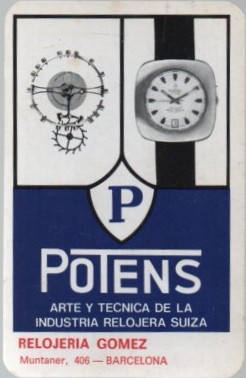 CALENDARIO FOURNIER POTENS AÑO 1972