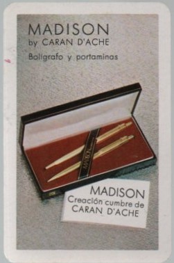 CALENDARIO FOURNIER MADISON CARAN  D´ACHE AÑO 1973