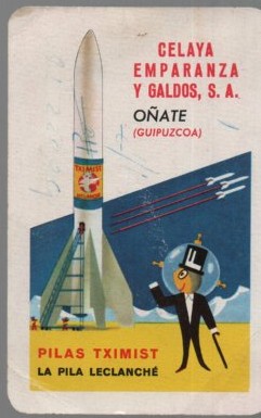 CALENDARIO FOURNIER PILAS TXIMIST AÑO 1962