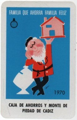 CALENDARIO FOURNIER CAJA AHORROS SURESTE AÑO 1970