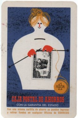 CALENDARIO FOURNIER CAJA POSTAL AHORRO AÑO 1970