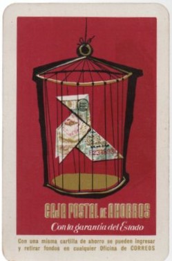 CALENDARIO FOURNIER CAJA POSTAL AHORRO AÑO 1960