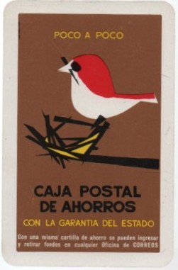 CALENDARIO FOURNIER CAJA POSTAL AHORROS AÑO 1963
