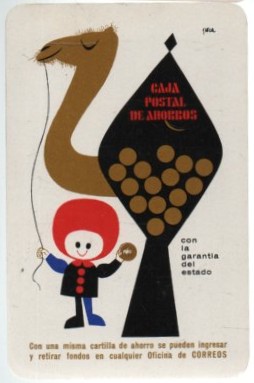 CALENDARIO FOURNIER CAJA POSTAL AHORROS AÑO 1965