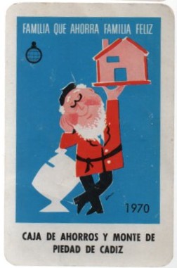 CALENDARIO FOURNIER MONTE DE PIEDAD CADIZ AÑO 1970