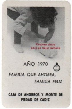 CALENDARIO FOURNIER MONTE DE PIEDAD CADIZ AÑO 1970