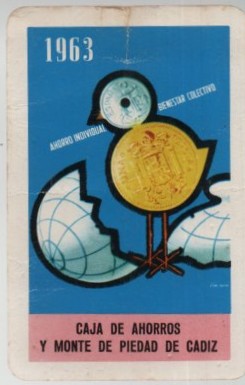 CALENDARIO FOURNIER MONTE DE PIEDAD CADIZ AÑO 1963