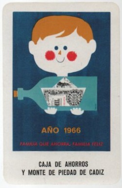 CALENDARIO FOURNIER MONTE DE PIEDAD CADIZ AÑO 1966