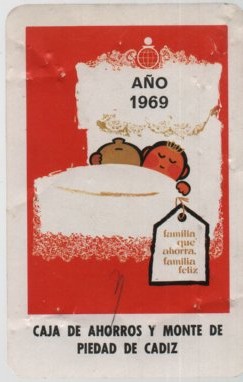 CALENDARIO FOURNIER MONTE DE PIEDAD CADIZ AÑO 1969