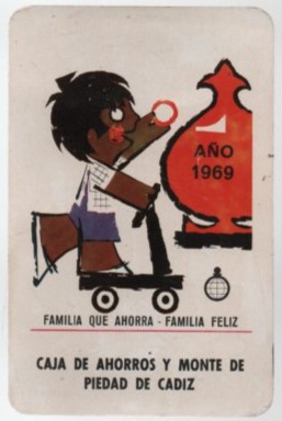 CALENDARIO FOURNIER MONTE DE PIEDAD CADIZ AÑO 1969