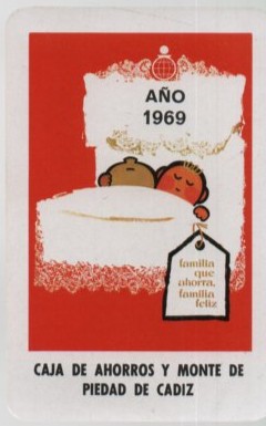 CALENDARIO FOURNIER MONTE DE PIEDAD CADIZ AÑO 1969