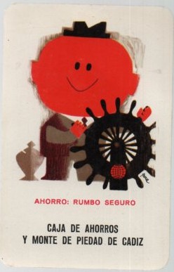 CALENDARIO FOURNIER MONTE DE PIEDAD CADIZ AÑO 1964