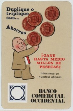 CALENDARIO FOURNIER BANCO COMERCIAL OCCID AÑO 1978