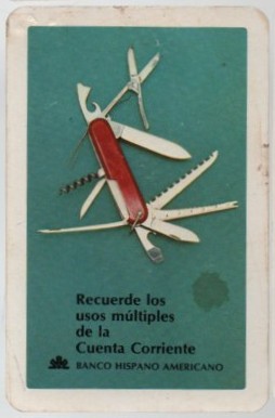 CALENDARIO FOURNIER BANCO HISPANOAMERICANO AÑO1970