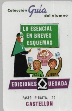 CALENDARIO FOURNIER EDICIONES QUESADA AÑO 1987