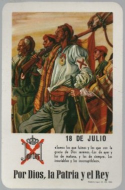 CALENDARIO FOURNIER DIOS PATRIA Y REY AÑO 1964