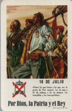 CALENDARIO FOURNIER DIOS PATRIA Y REY AÑO 1964